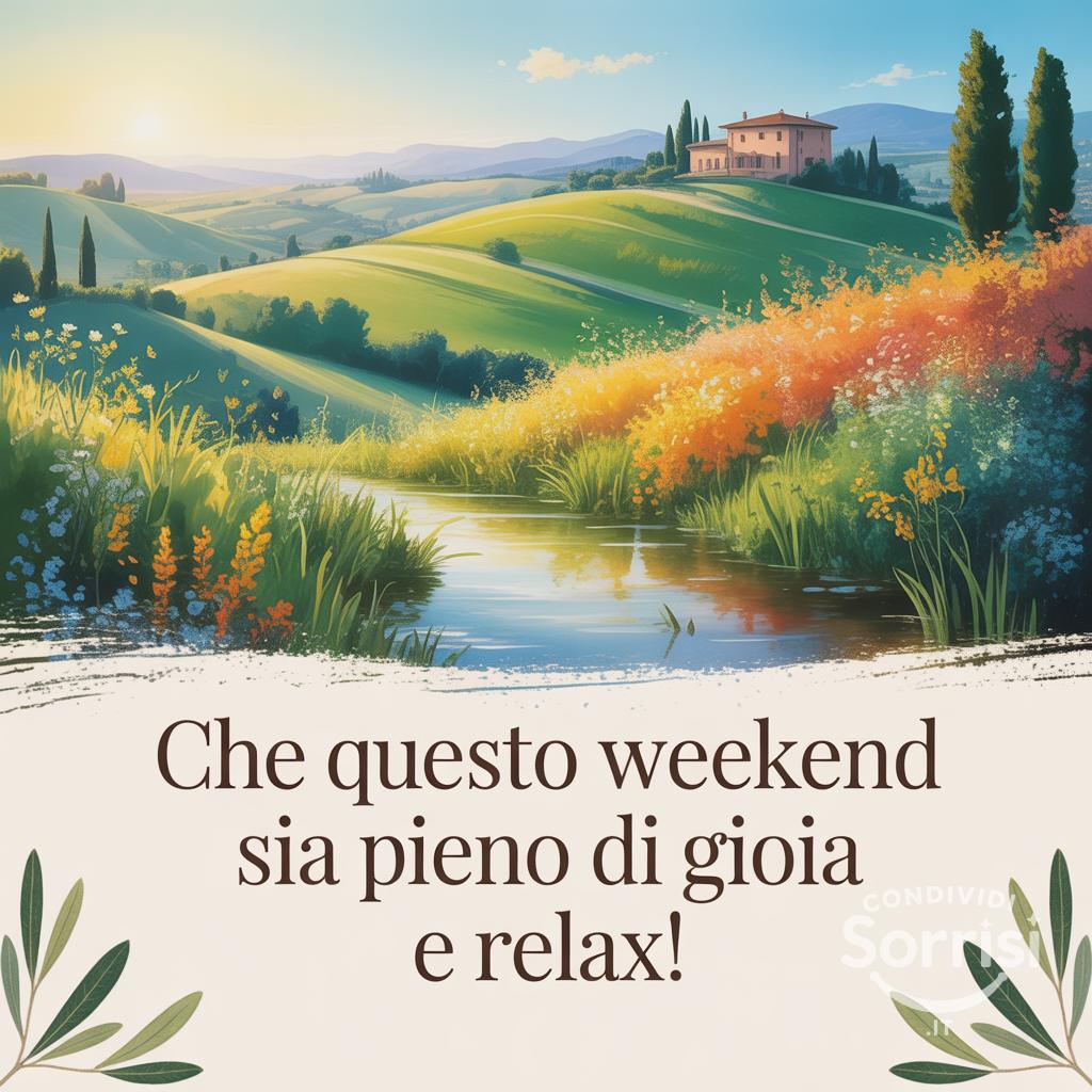 Che questo weekend sia pieno di gioia e relax!