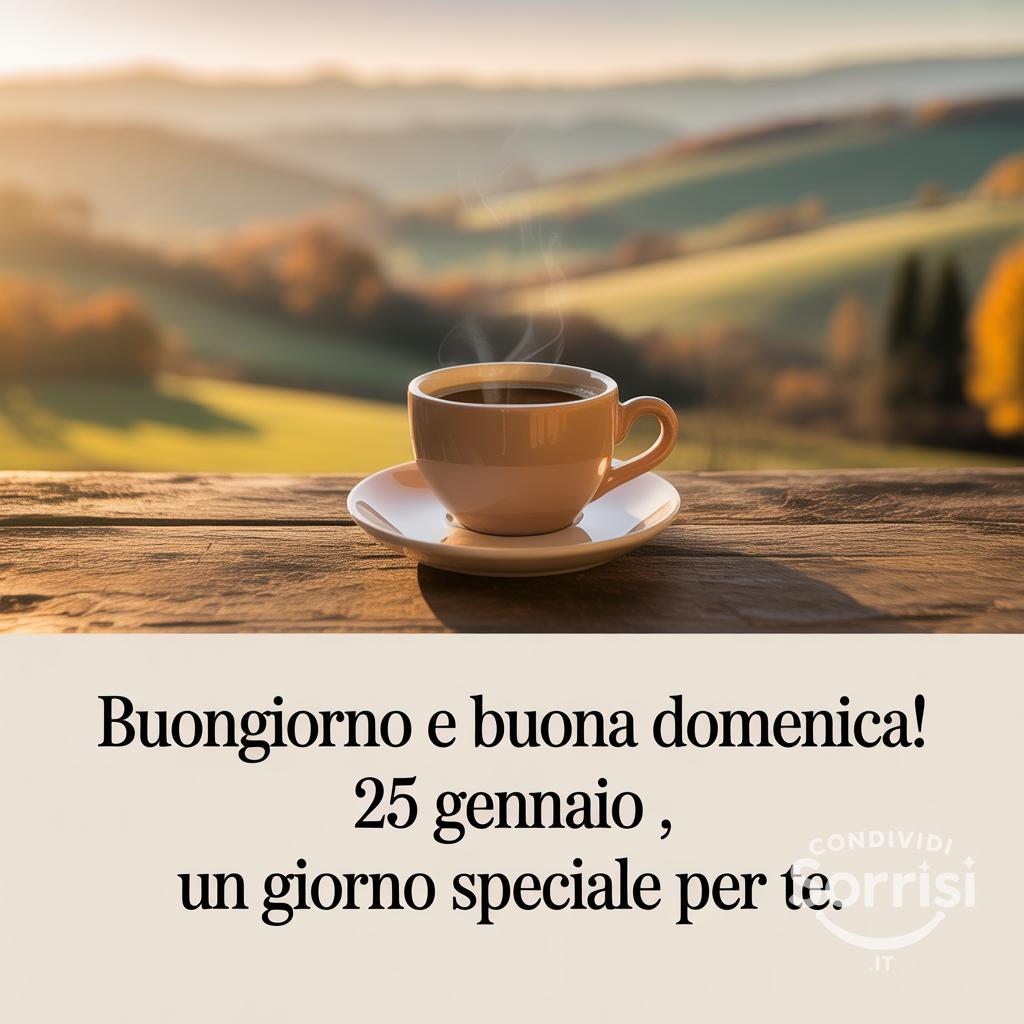 Buongiorno e buona domenica! 25 gennaio , un giorno speciale per te.