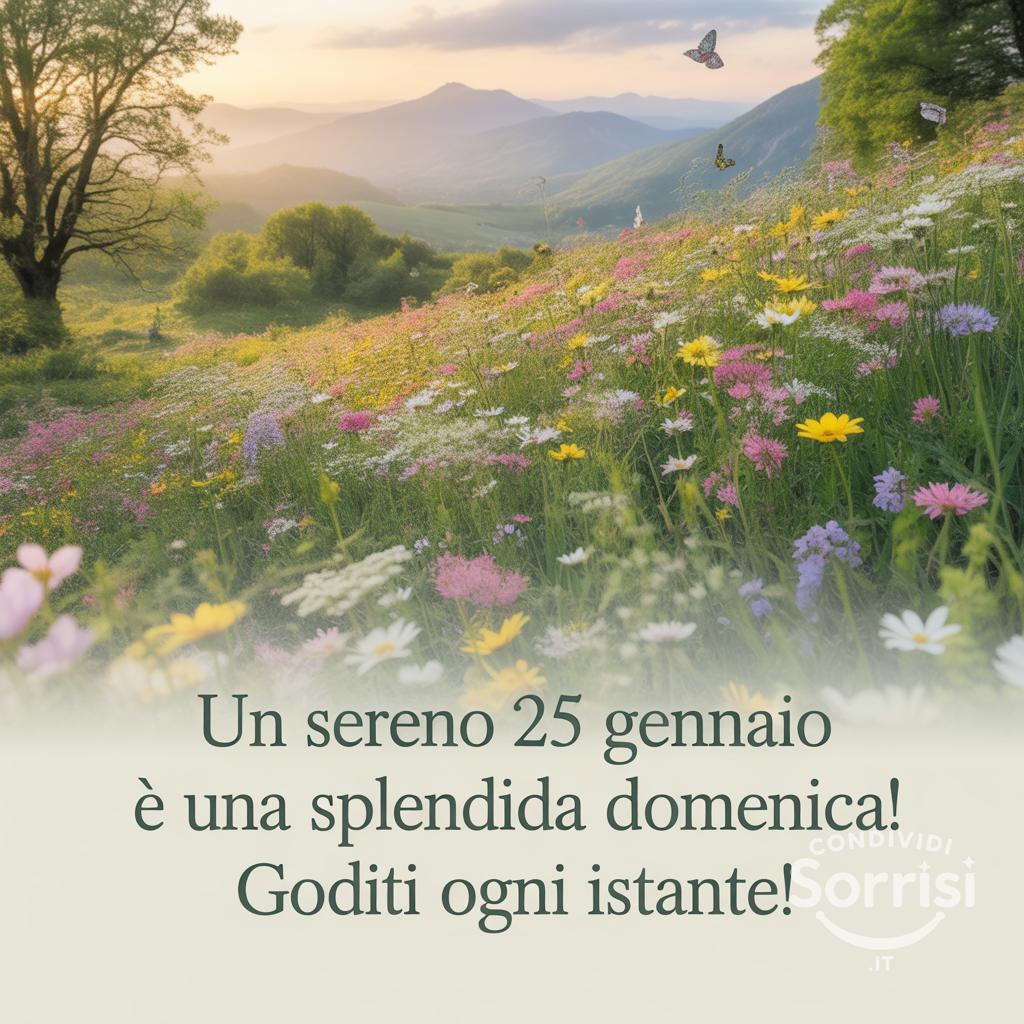 Un sereno 25 gennaio  e una splendida domenica! Goditi ogni istante!