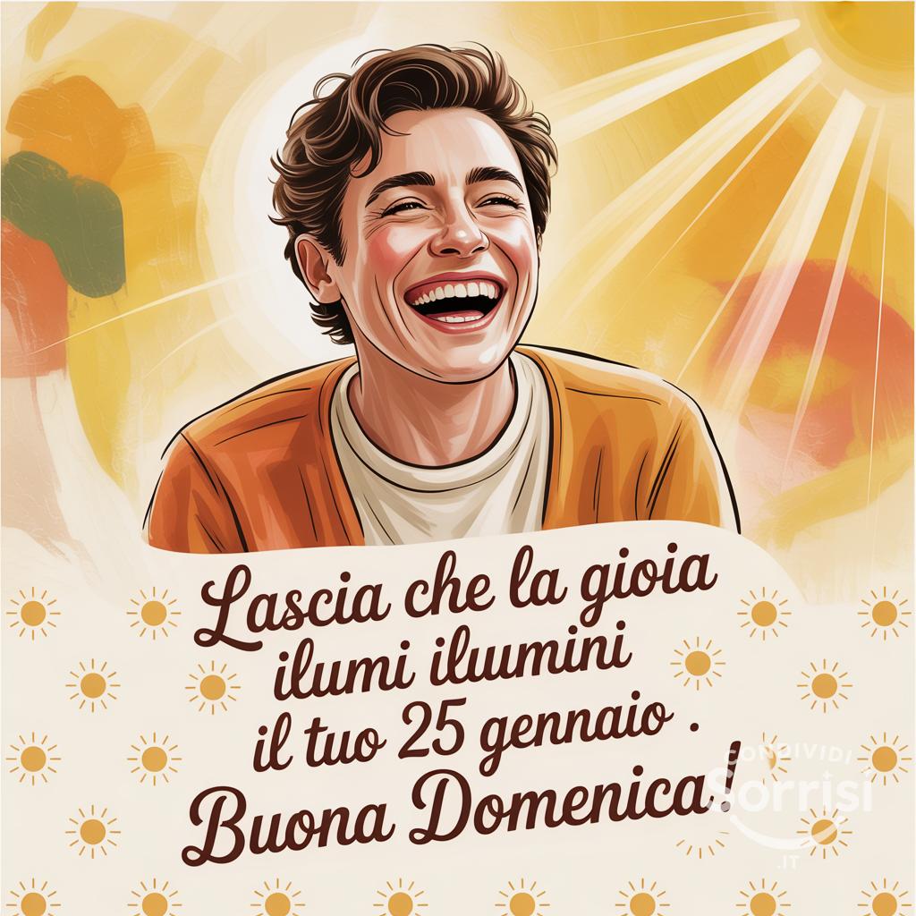 Lascia che la gioia illumini il tuo 25 gennaio . Buona domenica!