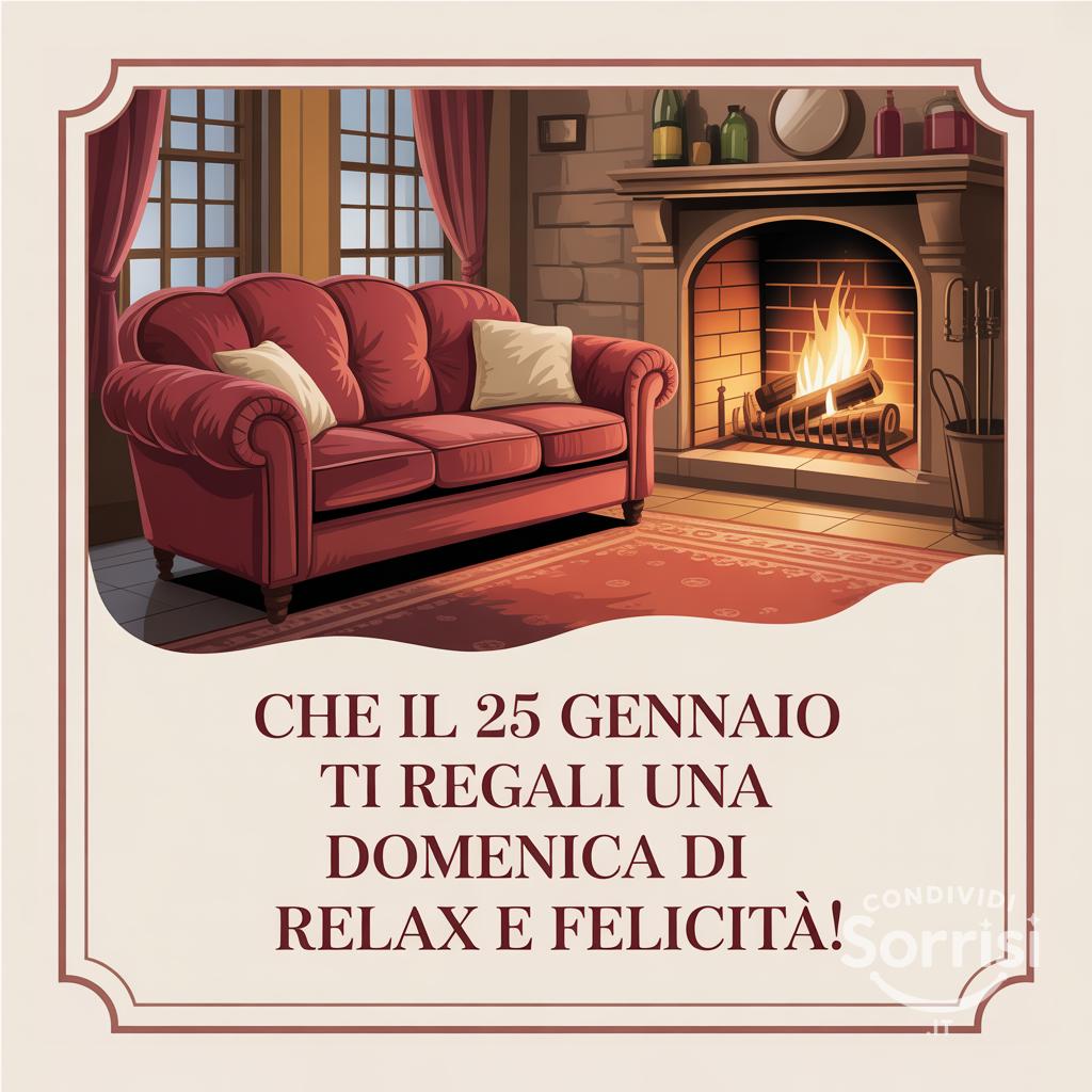 Che il 25 gennaio  ti regali una domenica di relax e felicità!
