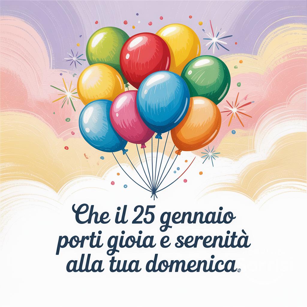 Che il 25 gennaio  porti gioia e serenità alla tua domenica.