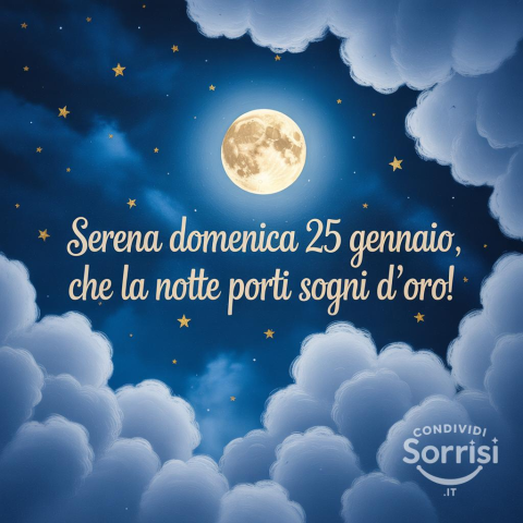 Serena Buonanotte e Buona Domenica: Un Augurio per il 25 Gennaio 2026!