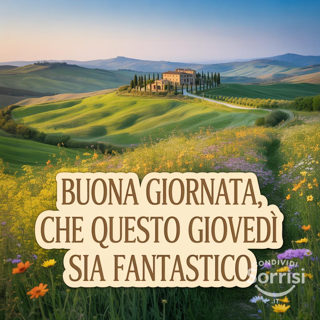 Buona giornata, che questo giovedì sia fantastico