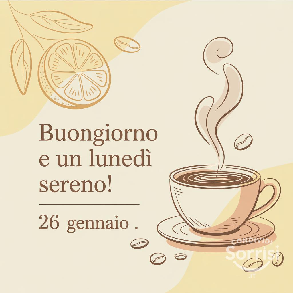 Buongiorno e un lunedì sereno! 26 Gennaio .