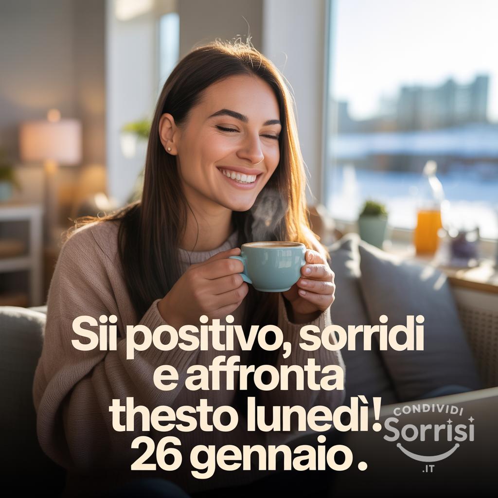 Sii positivo, sorridi e affronta questo lunedì! 26 Gennaio .