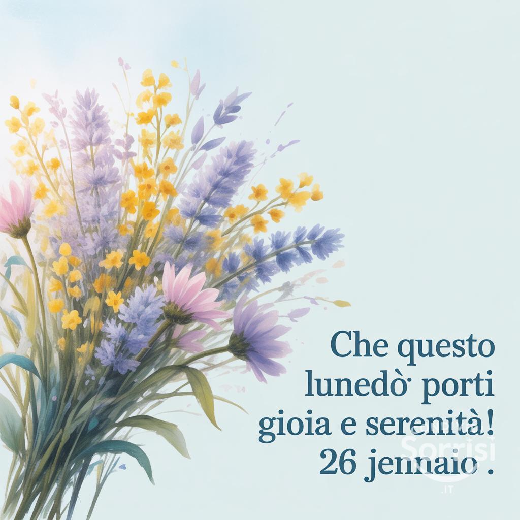 Che questo lunedì porti gioia e serenità! 26 Gennaio .