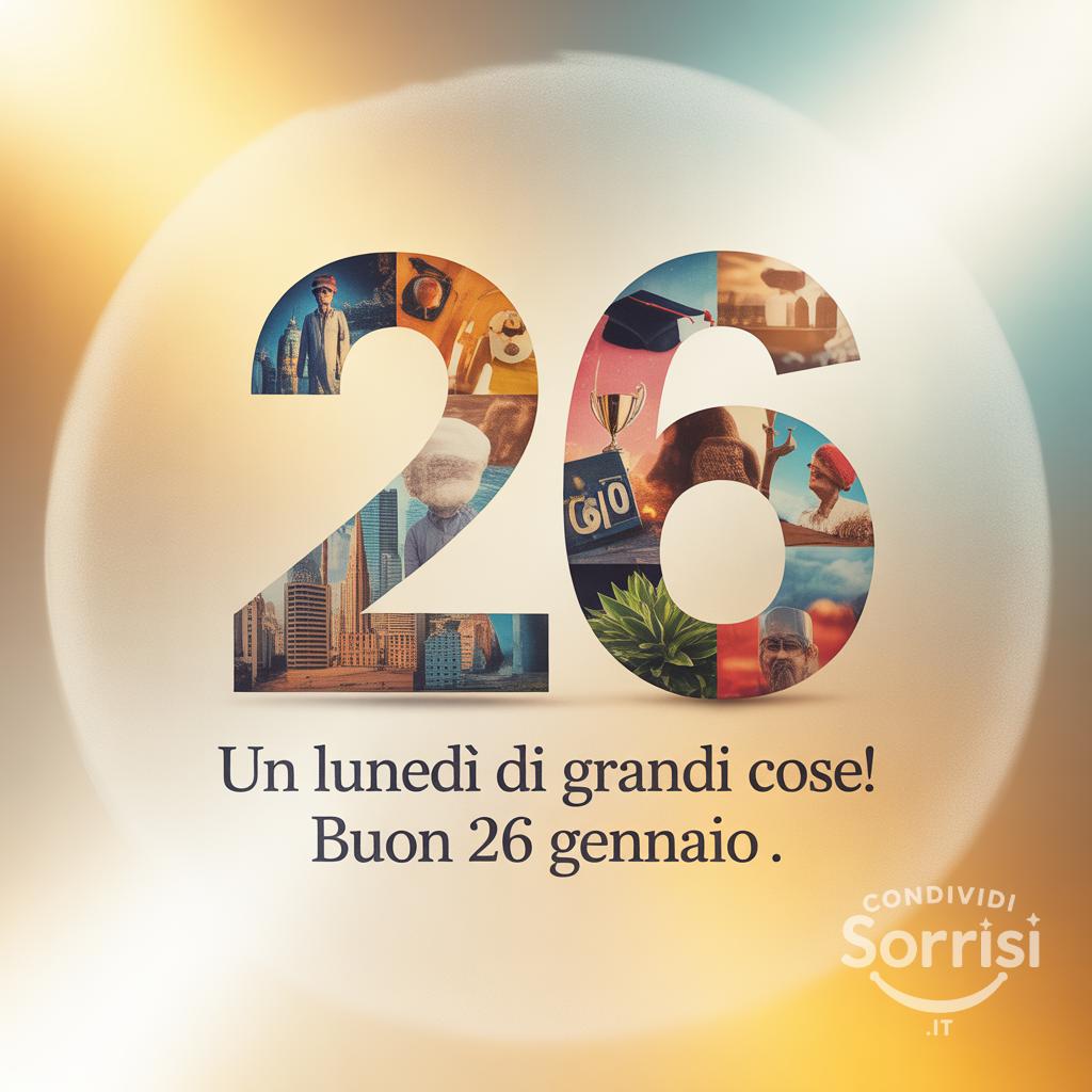 Un lunedì di grandi cose! Buon 26 Gennaio .