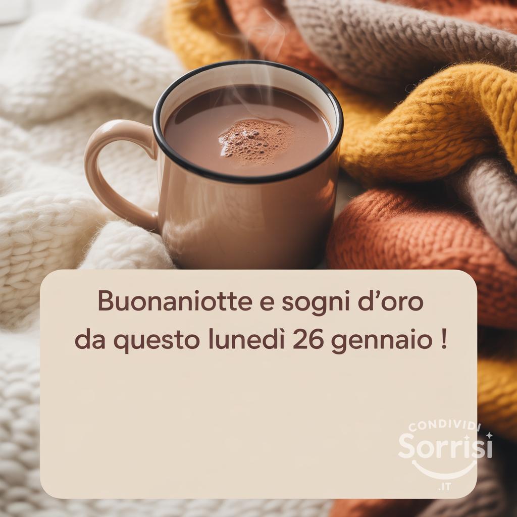 Buonanotte e sogni d'oro da questo lunedì 26 gennaio !