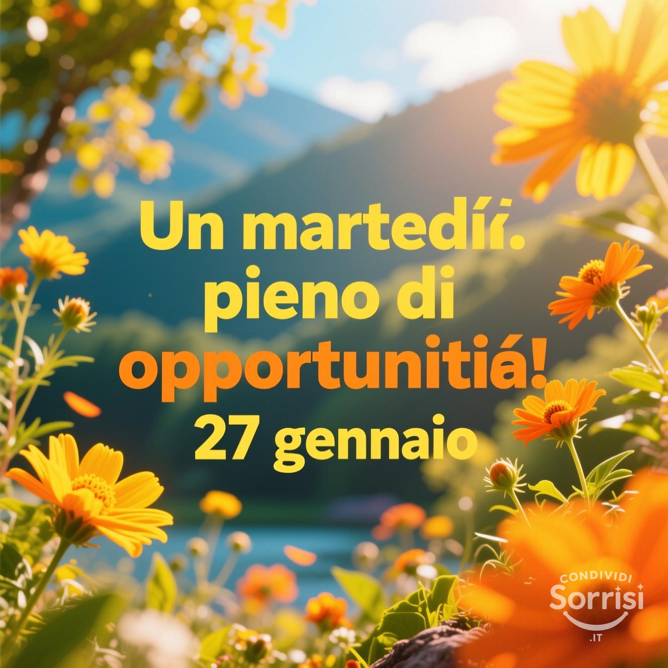 Un martedì pieno di opportunità! 27 gennaio