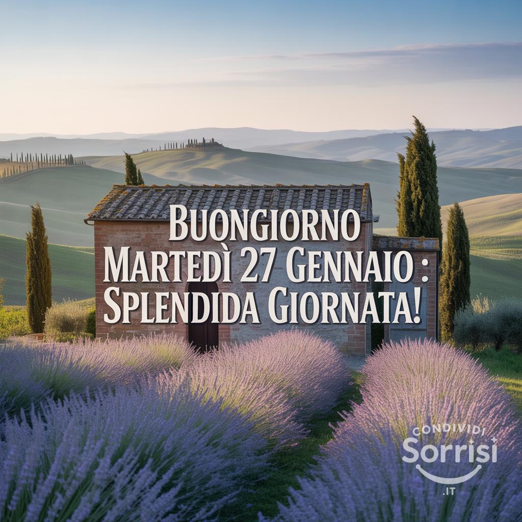 Buongiorno martedì 27 gennaio : splendida giornata!
