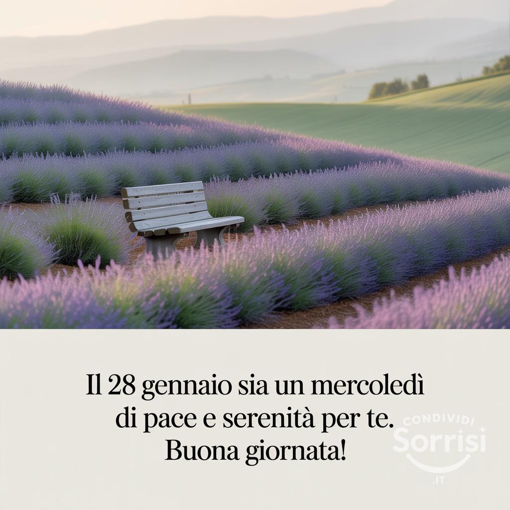 Il 28 gennaio  sia un mercoledì di pace e serenità per te. Buona giornata!