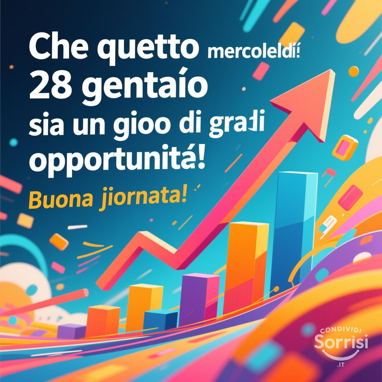 Che questo mercoledì 28 gennaio  sia un giorno di grandi opportunità! Buona giornata!