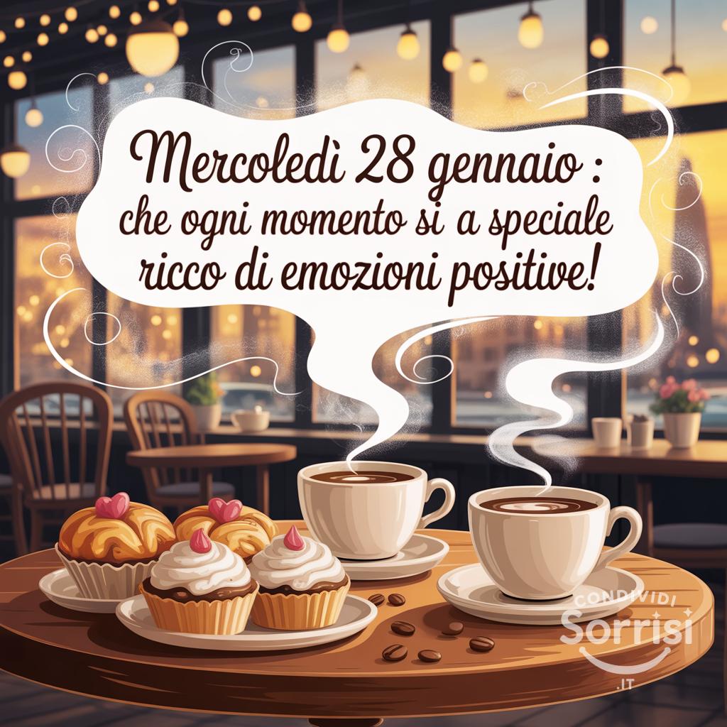 Mercoledì 28 gennaio : che ogni momento sia speciale e ricco di emozioni positive!