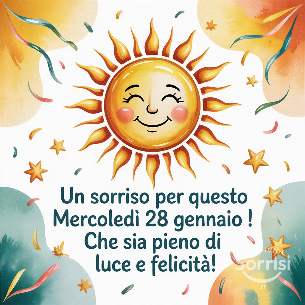 Un sorriso per questo mercoledì 28 gennaio ! Che sia pieno di luce e felicità!