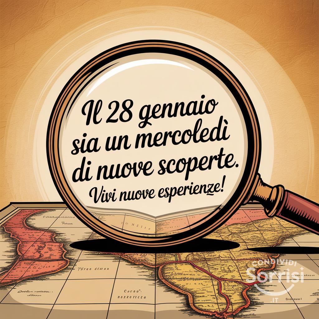 Il 28 gennaio  sia un mercoledì di nuove scoperte. Vivi nuove esperienze!