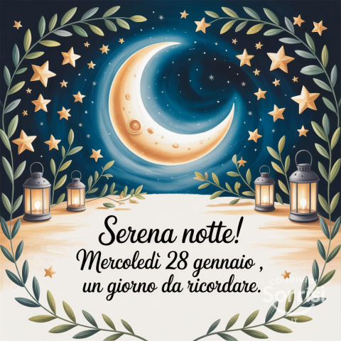 Serena Notte di Mercoledì 28 Gennaio 2026: Sogni d'Oro!