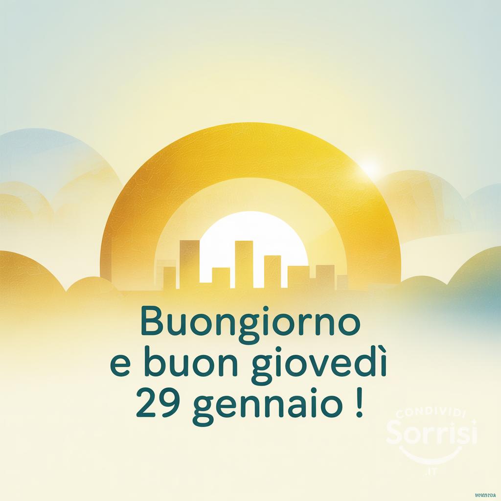 Buongiorno e buon giovedì 29 gennaio !