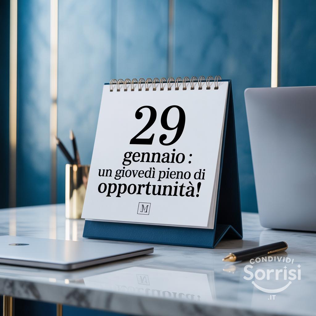29 gennaio : un giovedì pieno di opportunità!
