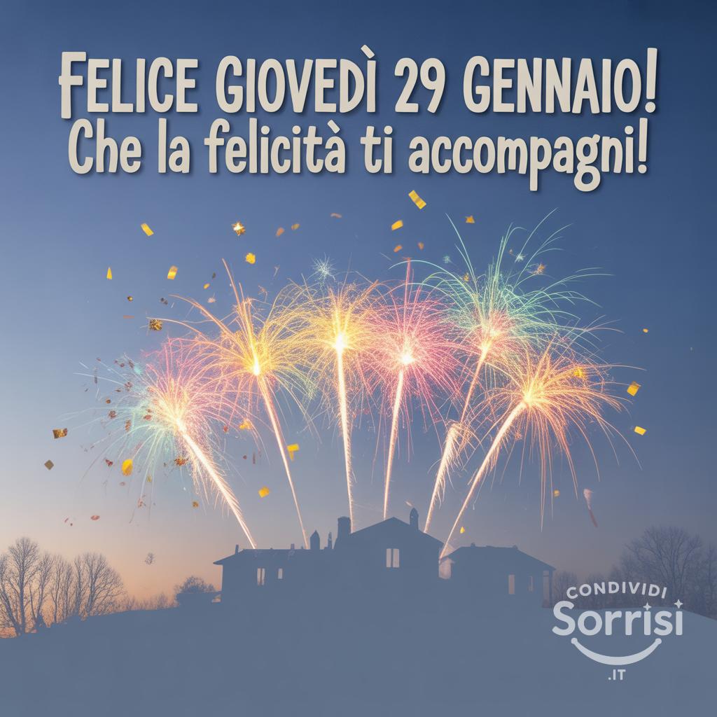 Felice giovedì 29 gennaio ! Che la felicità ti accompagni!