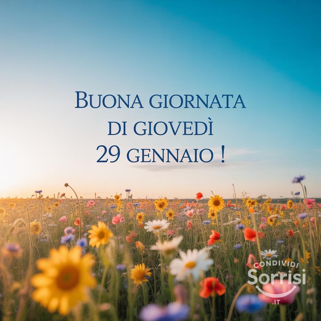 Buona giornata di giovedì 29 gennaio !