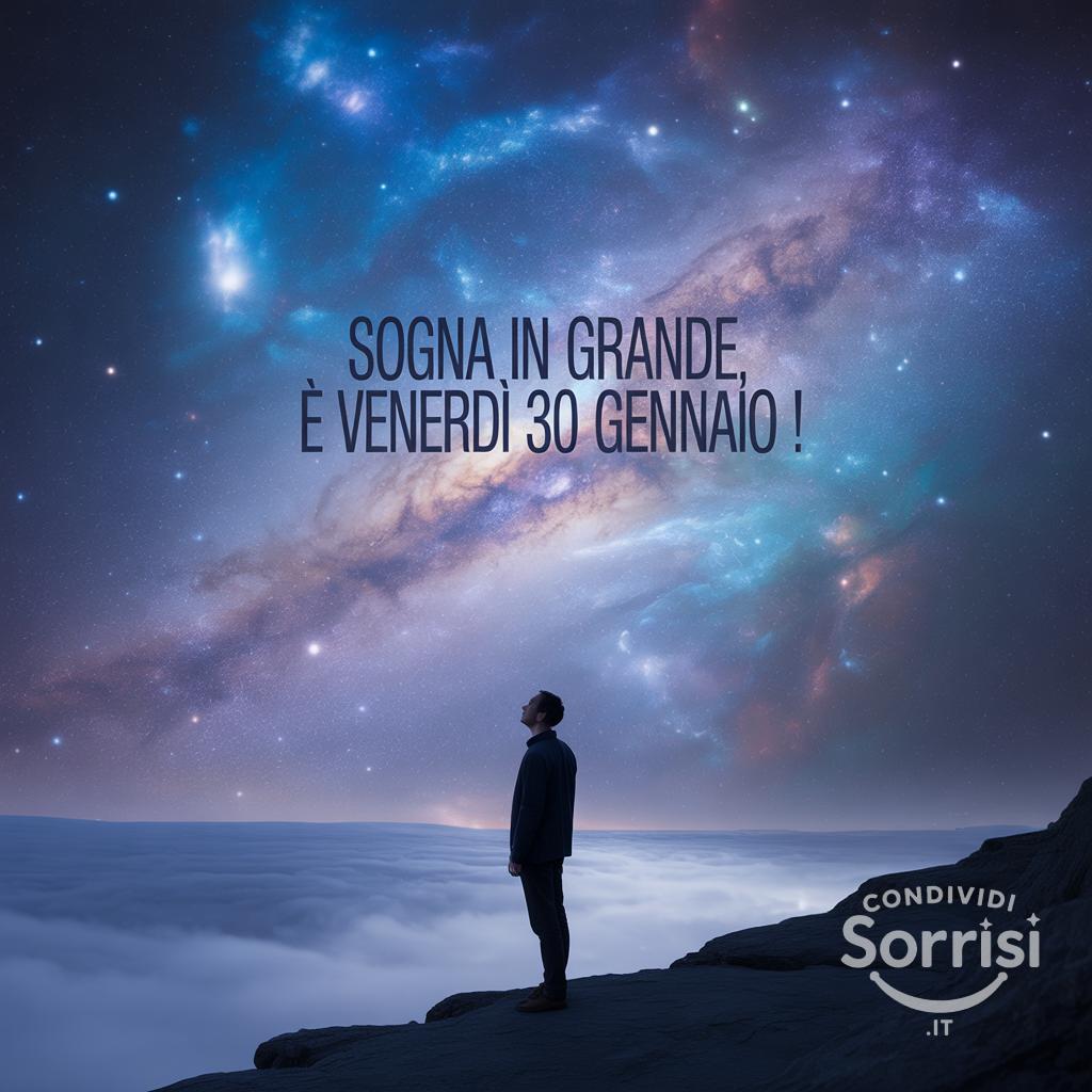 Sogna in grande, è venerdì 30 gennaio !