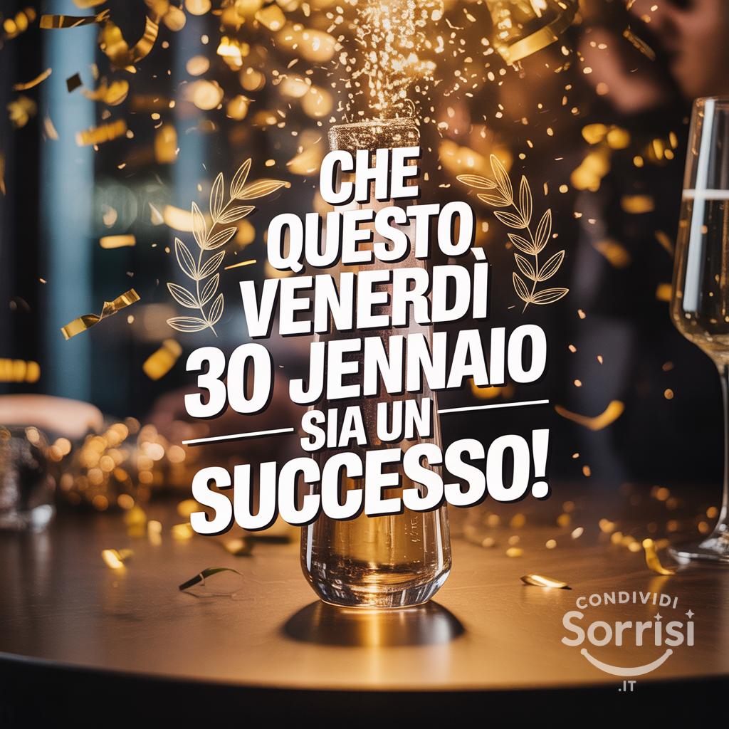 Che questo venerdì 30 gennaio  sia un successo!