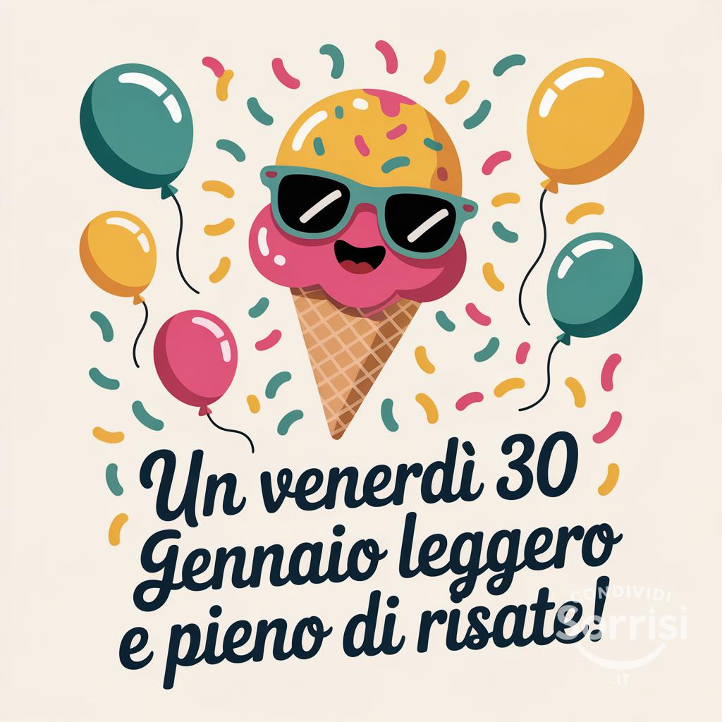 Un venerdì 30 gennaio  leggero e pieno di risate!