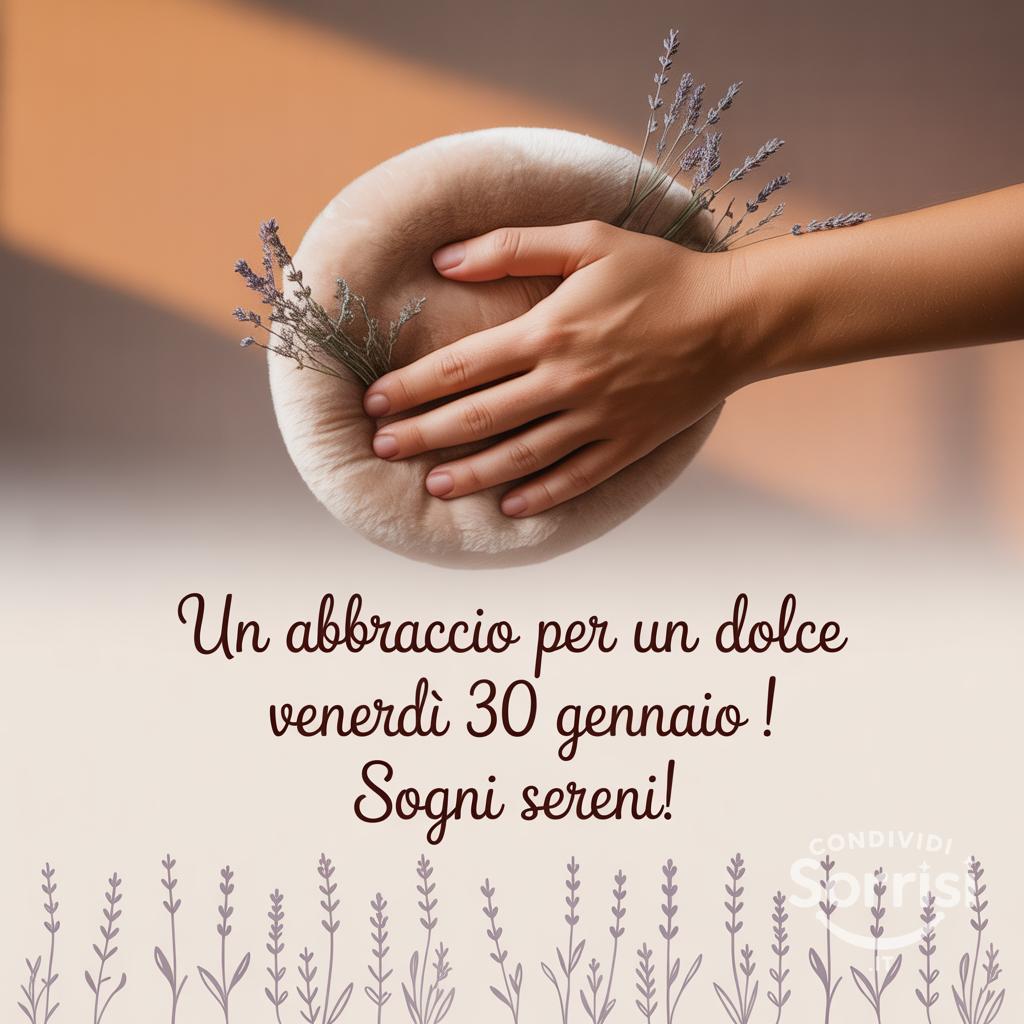 Un abbraccio per un dolce venerdì 30 gennaio ! Sogni sereni!