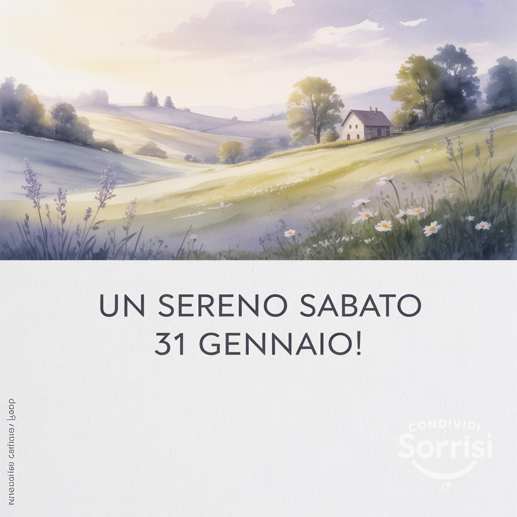 Un sereno sabato 31 gennaio!