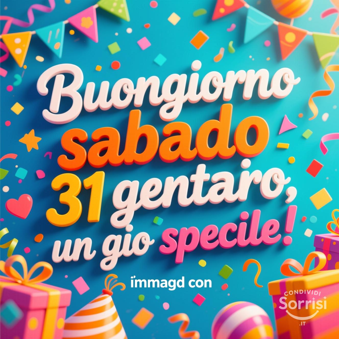 Buongiorno sabato 31 gennaio, un giorno speciale!