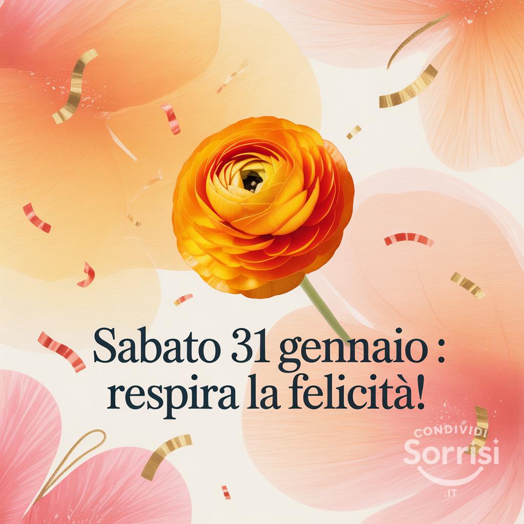 Sabato 31 gennaio : respira la felicità!