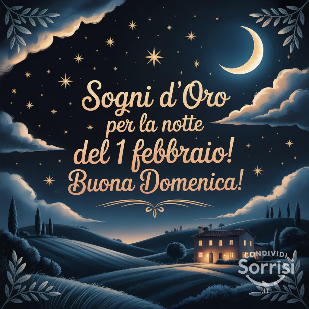 Sogni d'oro per la notte del 1 febbraio! Buona domenica!