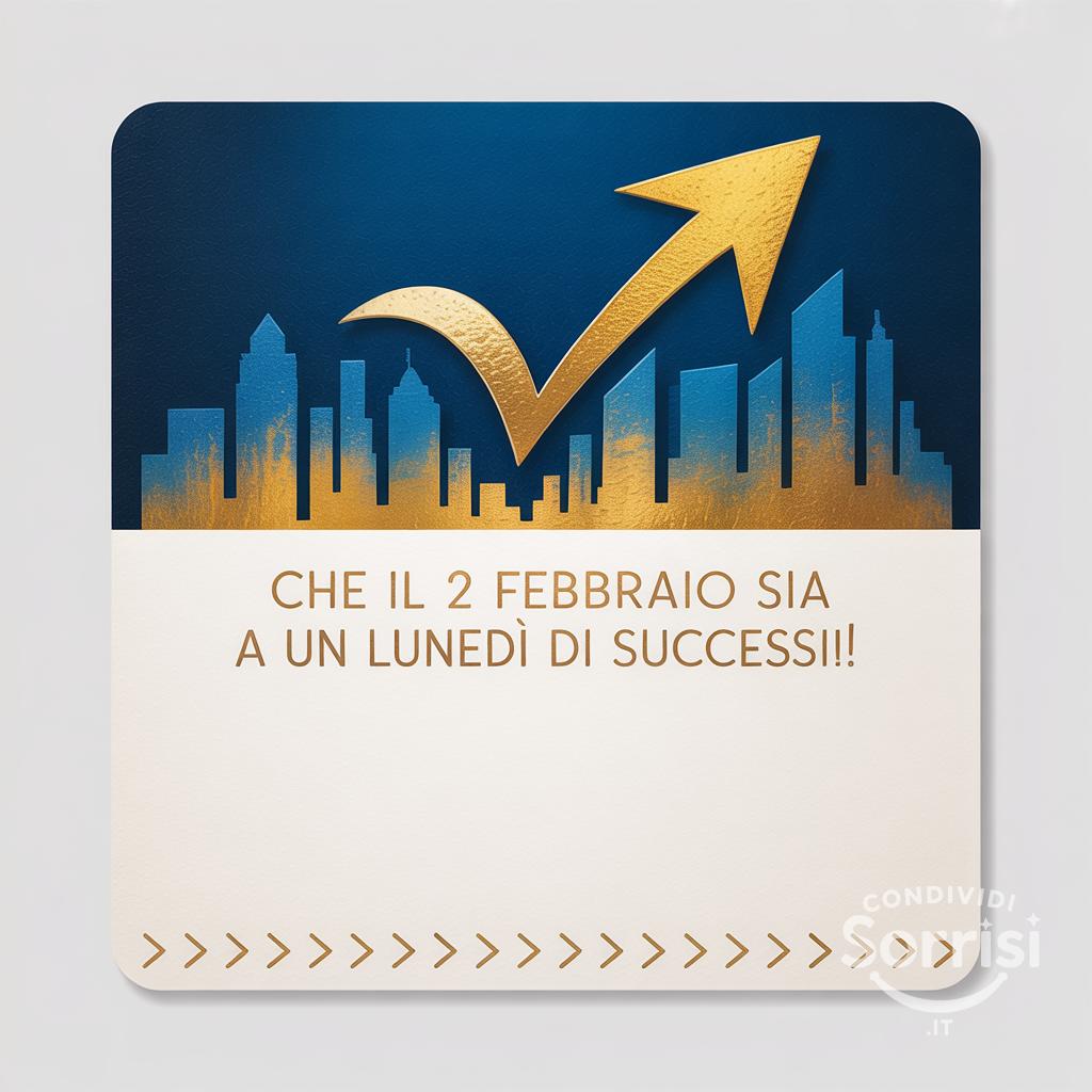 Che il 2 febbraio  sia un lunedì di successi!