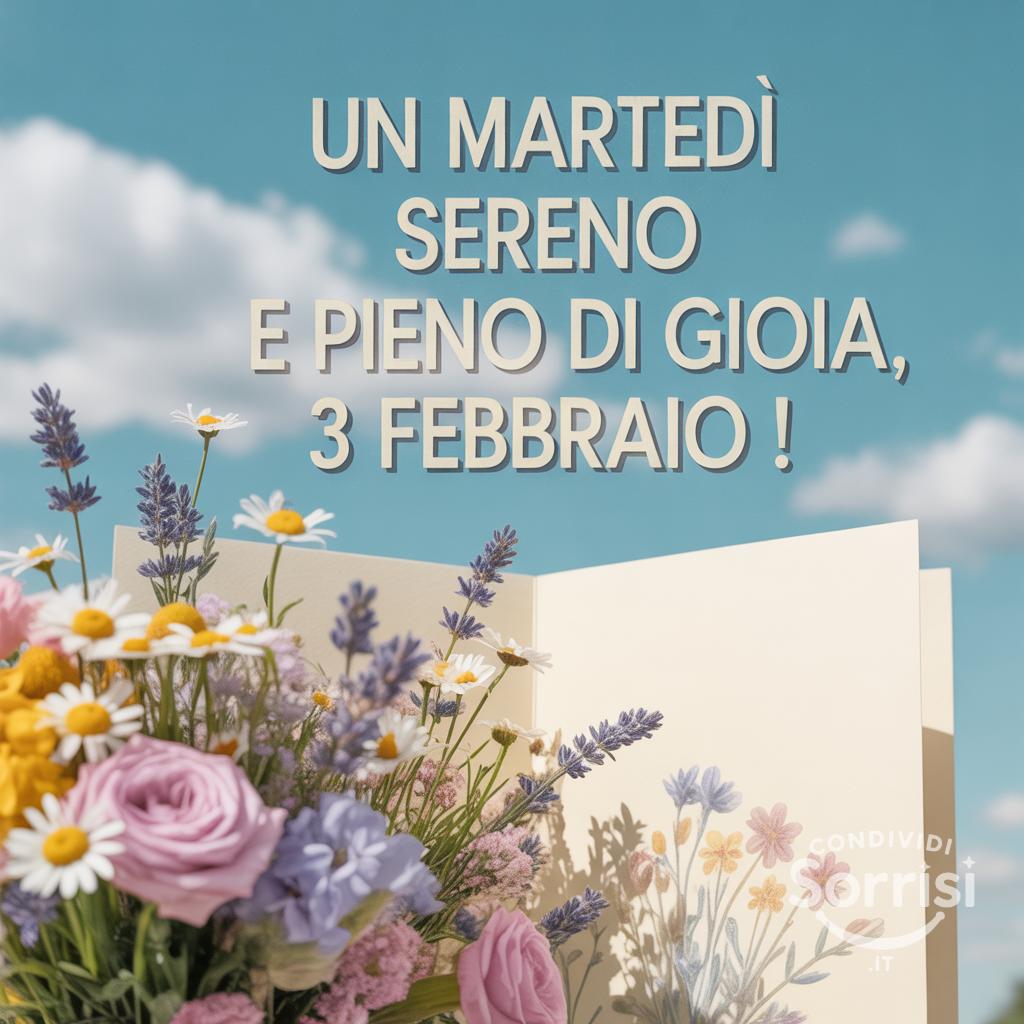 Un martedì sereno e pieno di gioia, 3 febbraio !