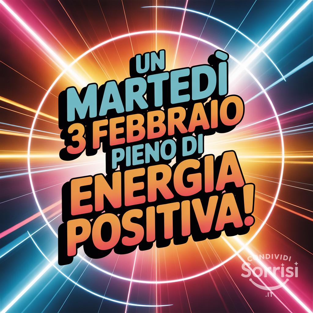 Un martedì 3 febbraio  pieno di energia positiva!