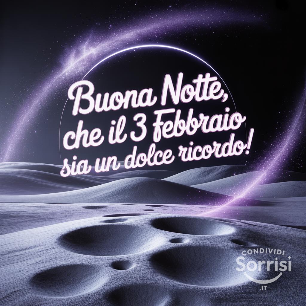 Buona notte, che il 3 febbraio  sia un dolce ricordo!