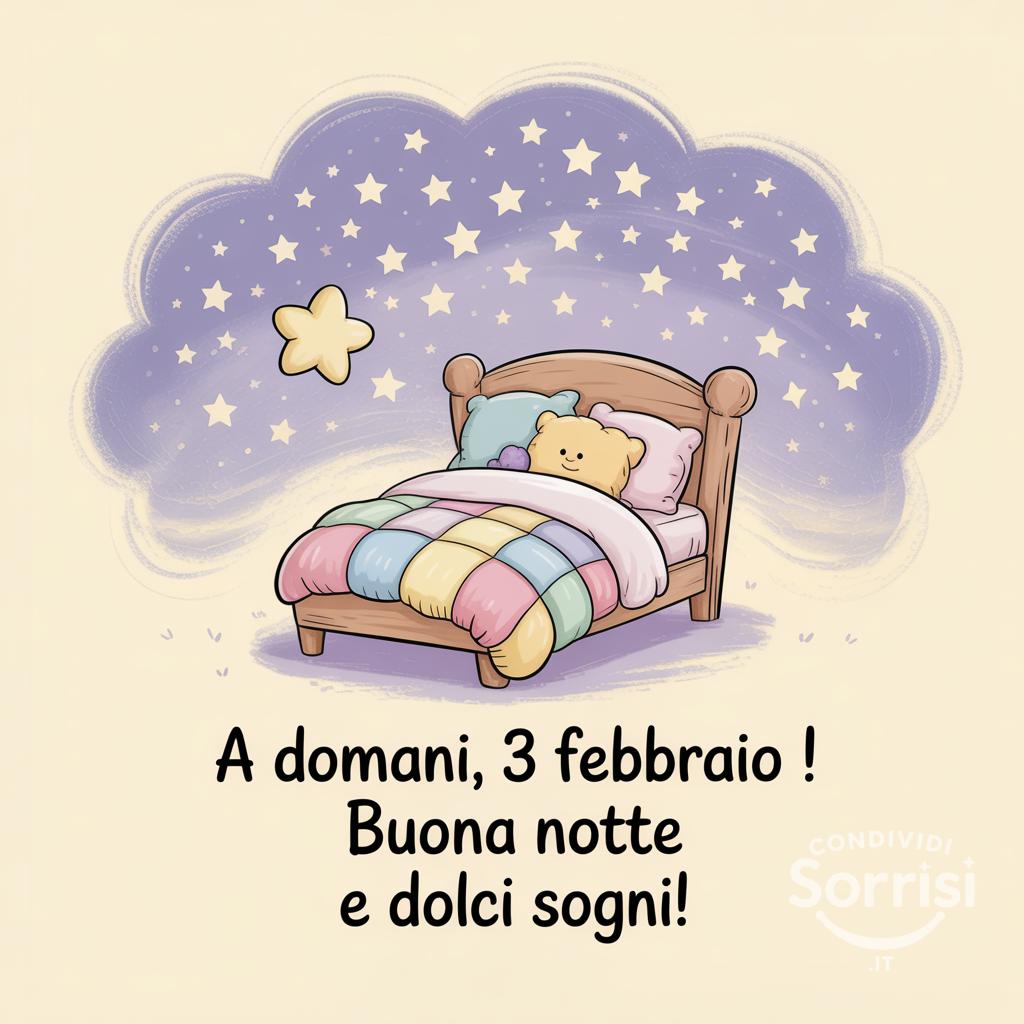 A domani, 3 febbraio ! Buona notte e dolci sogni!