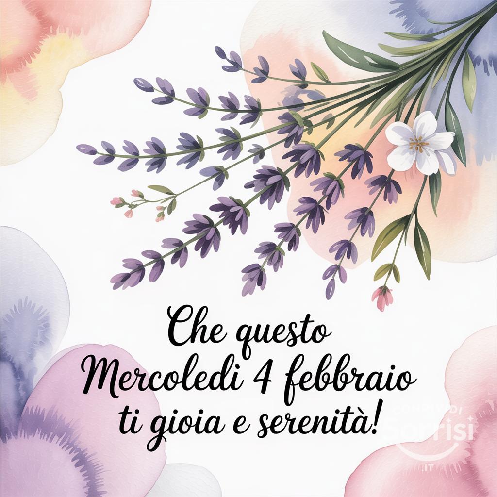 Che questo mercoledì 4 febbraio  ti porti gioia e serenità!