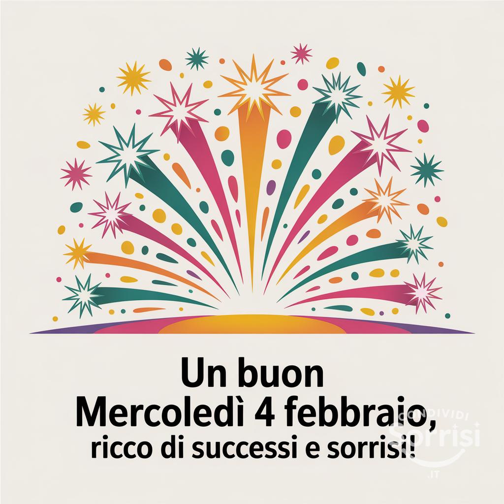 Un buon mercoledì 4 febbraio , ricco di successi e sorrisi!