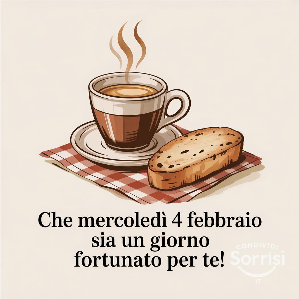 Che mercoledì 4 febbraio  sia un giorno fortunato per te!