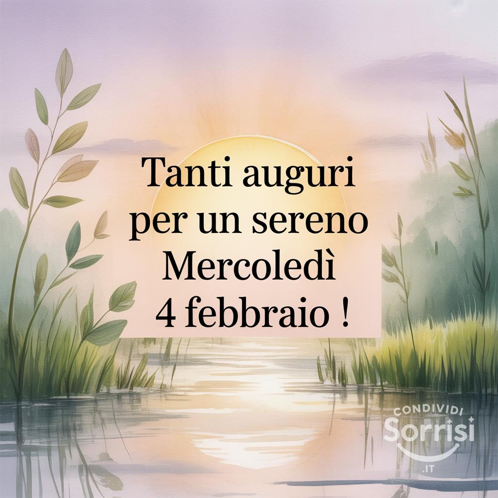Tanti auguri per un sereno mercoledì 4 febbraio !