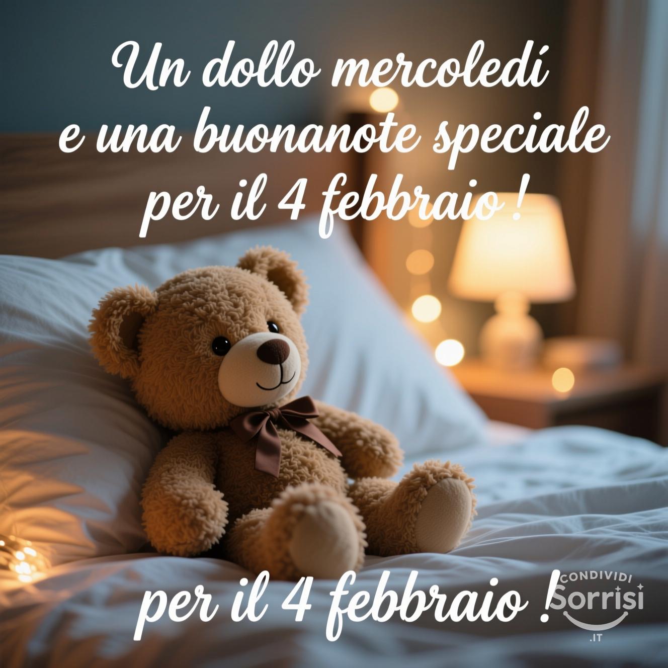 Un dolce mercoledì e una buonanotte speciale per il 4 febbraio !