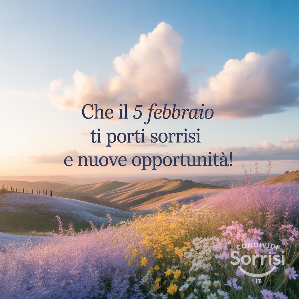 Che il 5 febbraio  ti porti sorrisi e nuove opportunità!