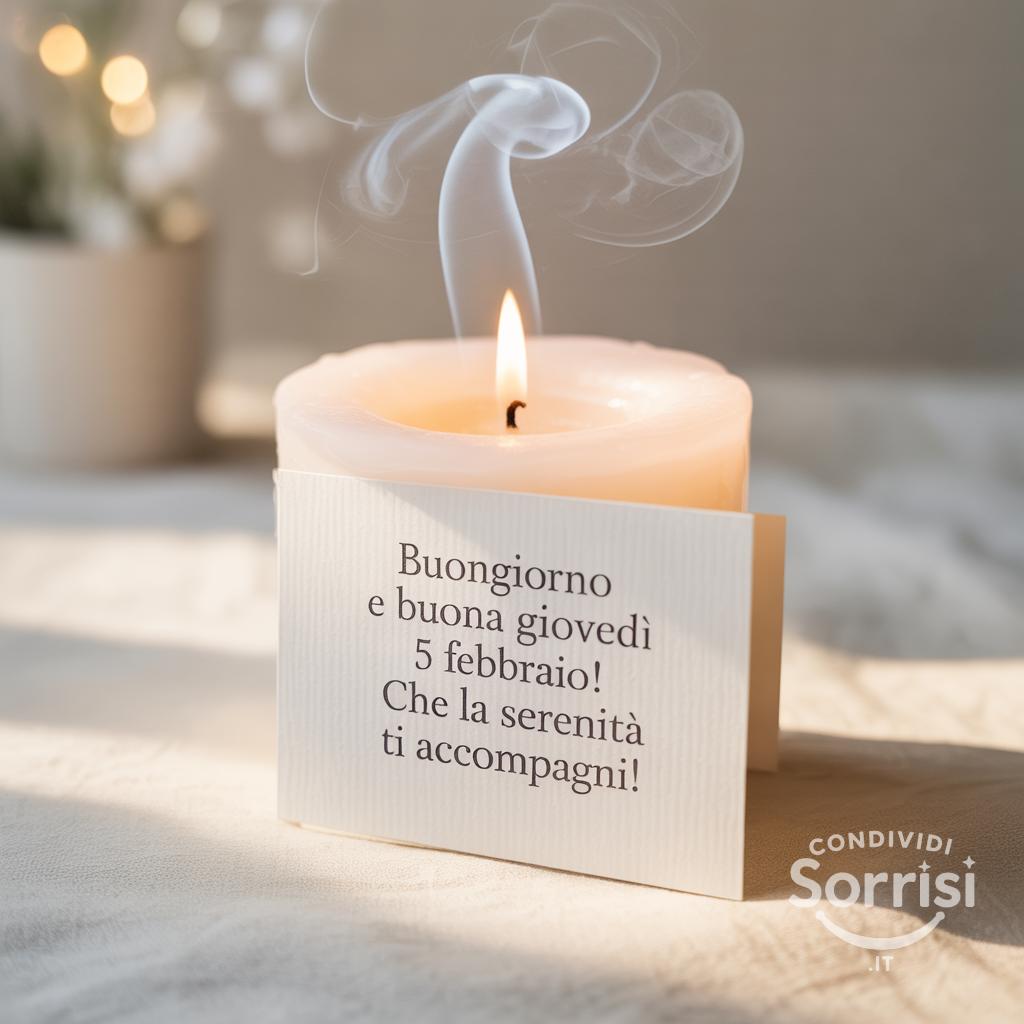 Buongiorno e buona giovedì 5 febbraio! Che la serenità ti accompagni!