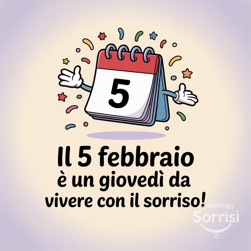 Il 5 febbraio  è un giovedì da vivere con il sorriso!