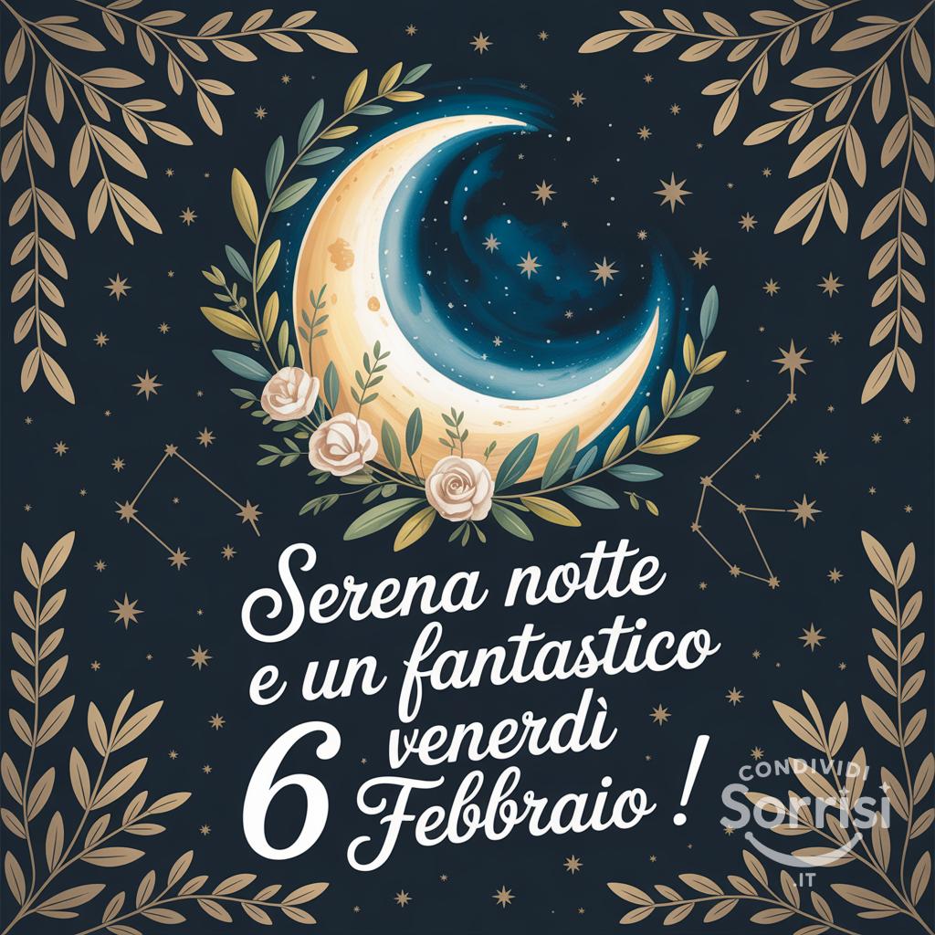 Serena notte e un fantastico venerdì 6 febbraio !