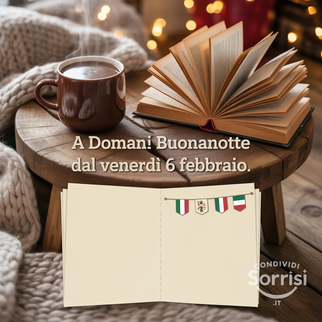 A domani! Buonanotte dal venerdì 6 febbraio .