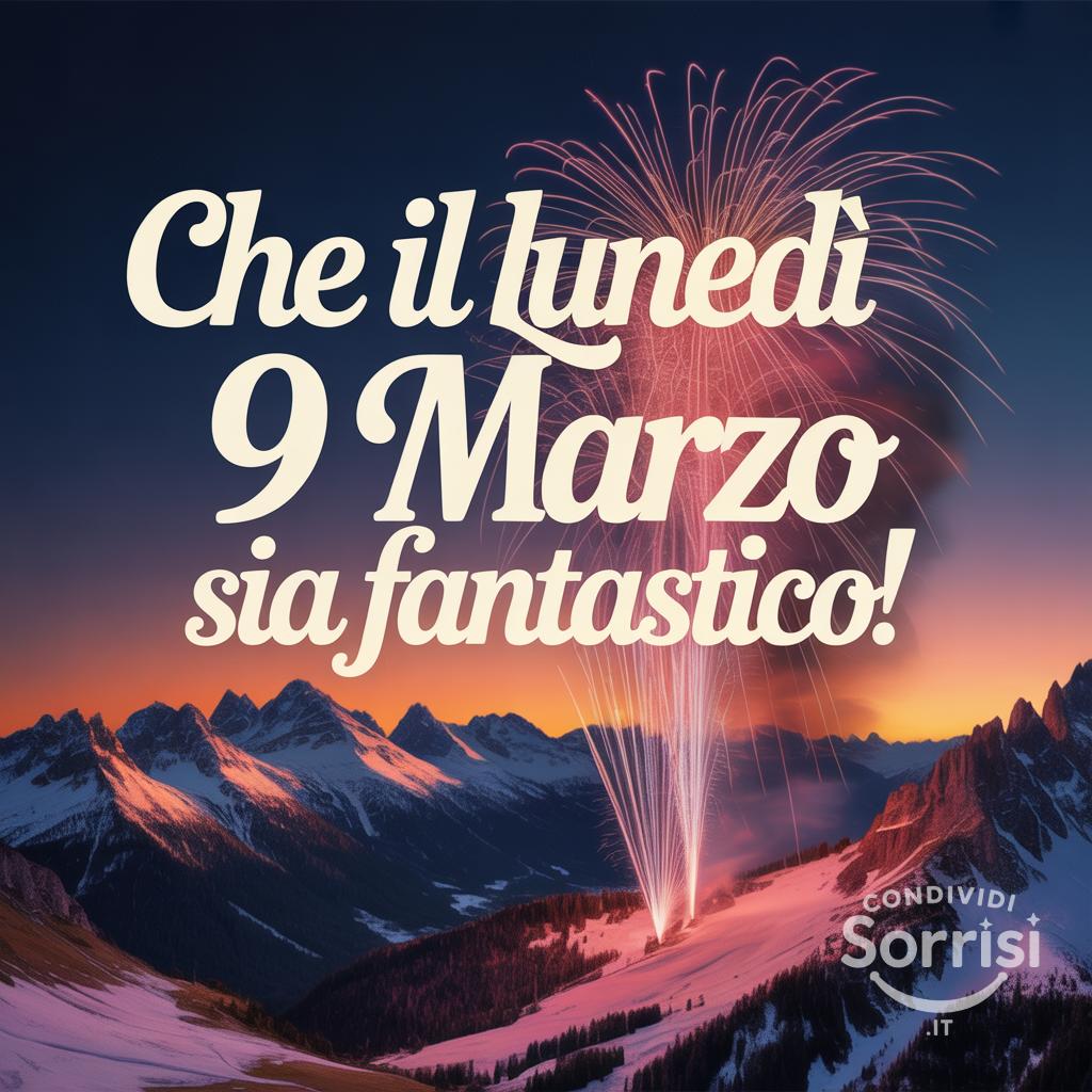 Che il lunedì 9 marzo  sia fantastico!