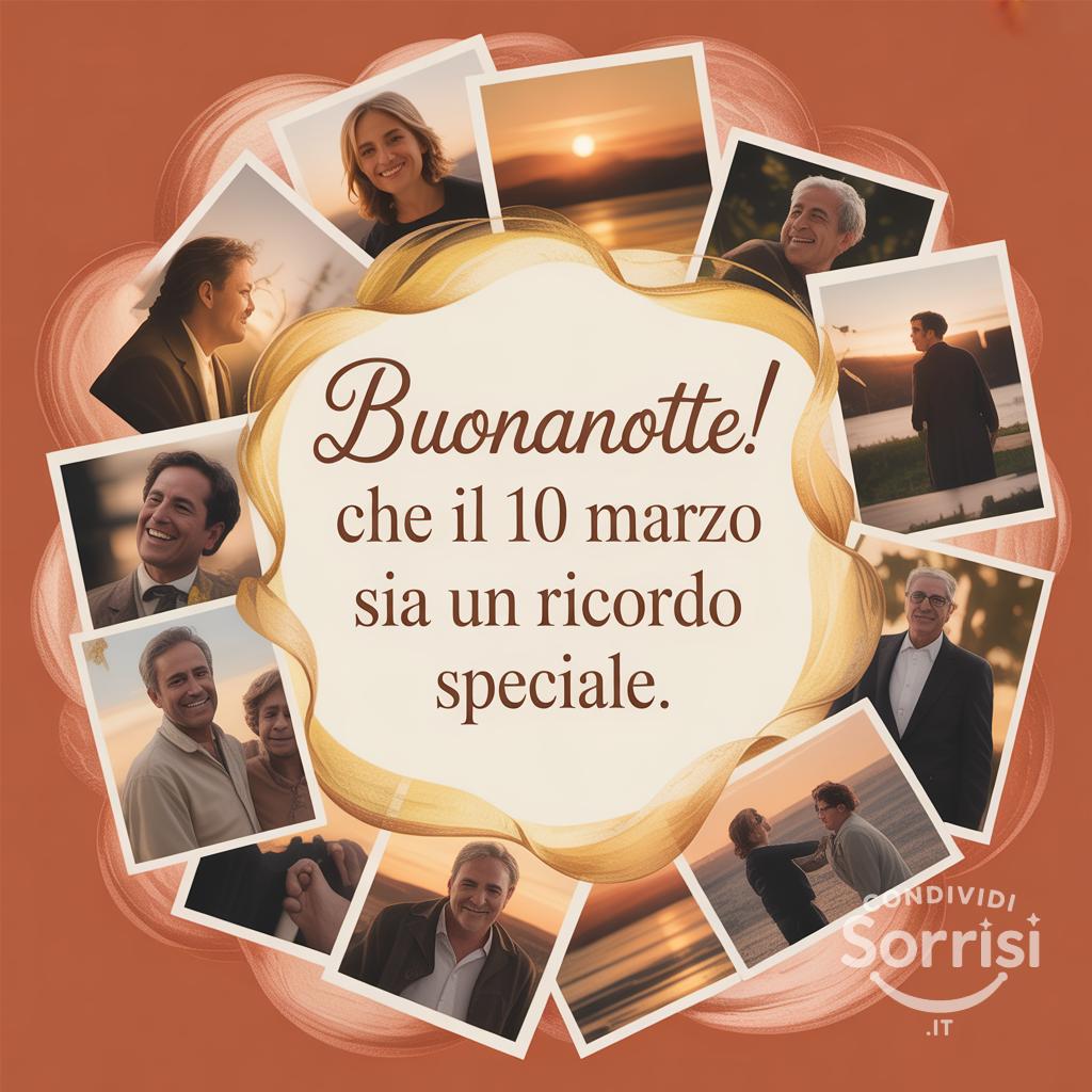 Buonanotte! Che il 10 marzo  sia un ricordo speciale.